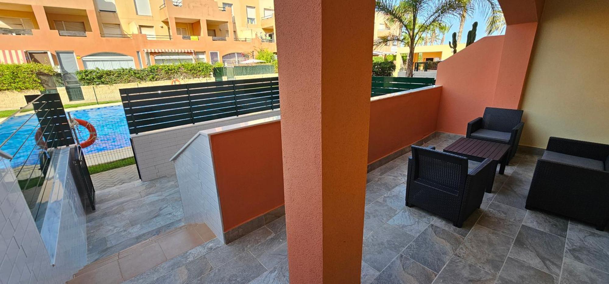 Homes Of Spain, Apartamentos Paraiso De Vera Playa, Ed Tahiti Bajo H, A Pie De La Playa, Vistas Piscina Exterior foto